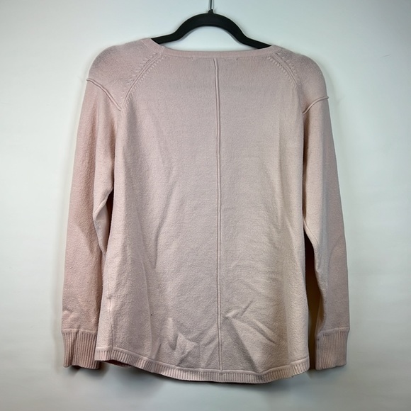 French Connection Women's Light Rose Pink Embellished Long Sleeve Sweater Size S - Picture 5 of 5